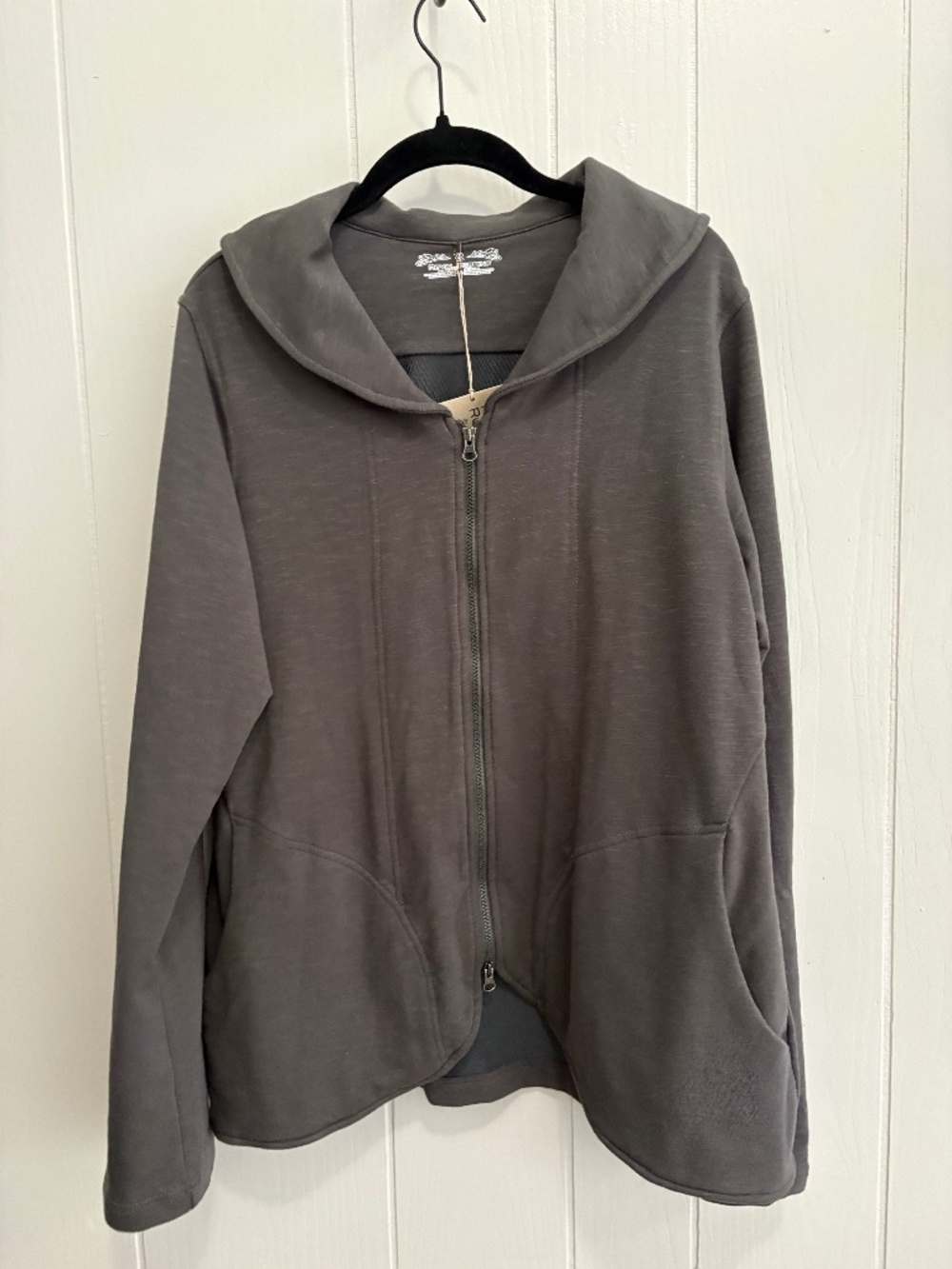 Royal Robbins Gray Full-Zip Eco Terry Hooded Jacket Size XL